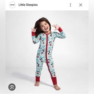 NWT Little Sleepies Mickey Zipper pjs
